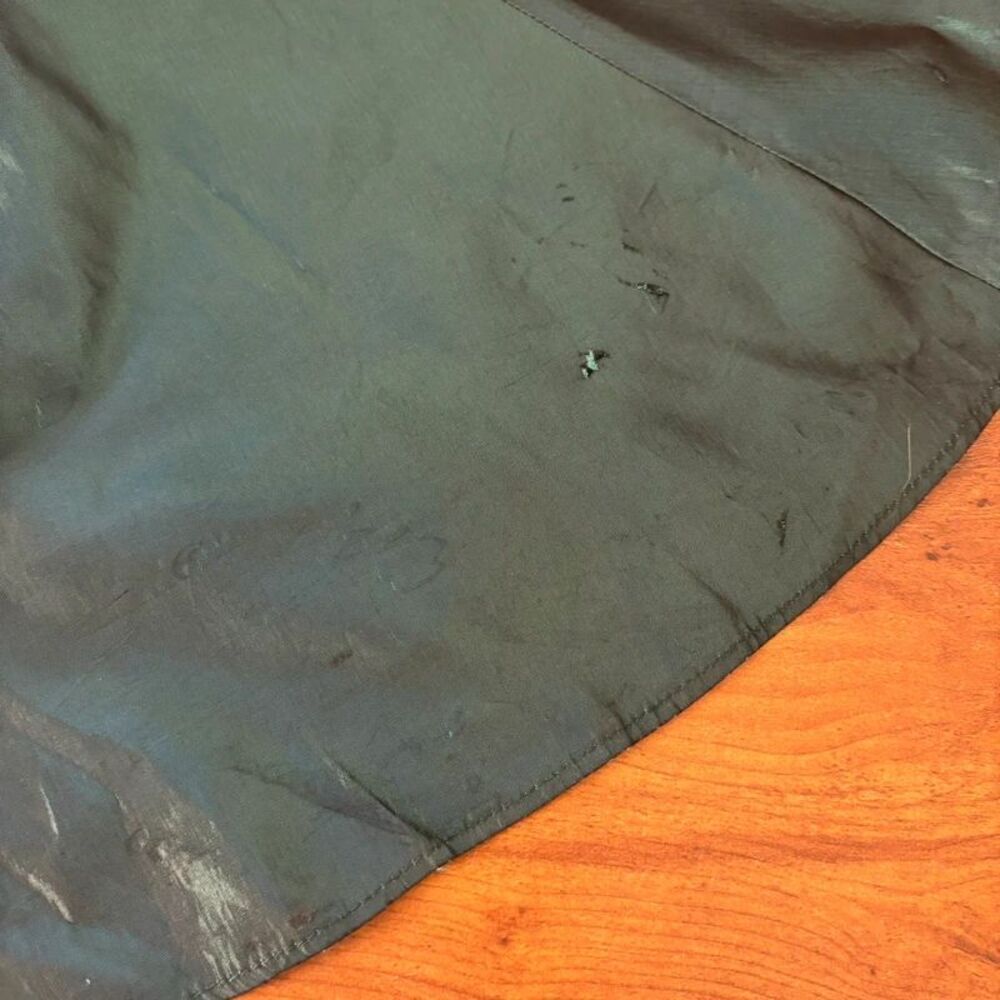VTG Hyphen Prom Dress Sz 13/14 Emerald Green Iridescent Lace Up Corset Back Gown - Picture 4 of 16